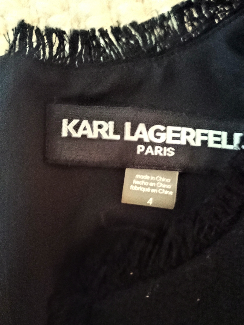 Karl Lagerfeld Black Sleeveless Pocket Shift Dress Size 4 - Picture 2 of 7